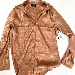 cheetah print button up